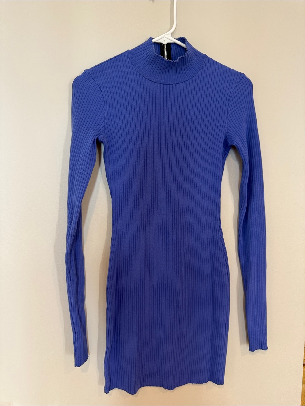 Cotton Citizen Cobalt Ribbed Long Sleeve Sweater Dress